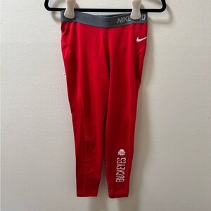 Ohio State Buckeyes Nike Pro Dri-Fit, Red Leggings Women’s Size Medium